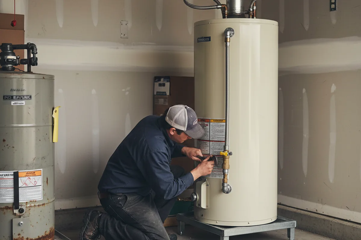 Water heater and shutoff valve replacement in Buffalo Gap